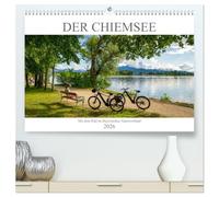 Der Chiemsee - Mit dem Rad im Bayerischen Alpenvorland (hochwertiger Premium Wandkalender 2026 DIN A2 quer), Kunstdruck in Hochglanz: Einmalig schöne Bilder rund um den Chiemsee