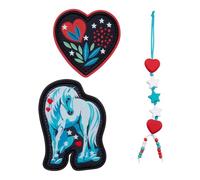 Der echte Scout Funny Snaps Move - Juego de 3 figuras de unicornio blanco, Unicornio blanco