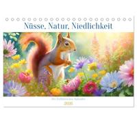 Der Eichhörnchen-Kalender (Tischkalender 2026 DIN A5 quer), CALVENDO Monatskalender: Nüsse, Natur, Niedlichkeit