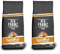 Der-Franz Café, Aromatizados con Avellana, Café mezcla de Arábica y Robusta granos enteros, 1000 g (Paquete de 2)