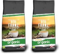 Der-Franz - Café Crema Organic con certificación UTZ, en grano, 1000 g (Paquete de 2)