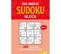 Der große Sudoku Block Band 2: 380 Sudoku-Rätsel für Erwachsene in 3 Schwierigkeitsstufen