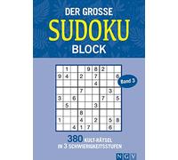 Der große Sudoku Block Band 3: 380 Sudoku-Rätsel für Erwachsene in 3 Schwierigkeitsstufen