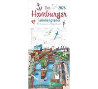 Der Hamburger Familienplaner 2026 - Margret Bernard: Familienkalender mit 5 Spalten. Witziger Familien-Wandkalender mit Schulferien. Hamburg Kalender 2026.