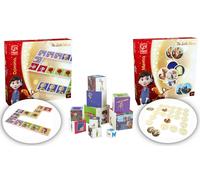 Der Kleine Prinz Juego 3er Set Memo Dominó Dados Apilables 3in1 para Niños,