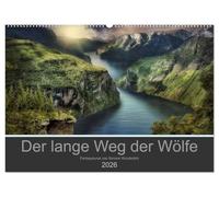 Der lange Weg der Wölfe (Wandkalender 2026 DIN A2 quer), CALVENDO Monatskalender: Eine Wolfsliebe in fantastischen BIldern