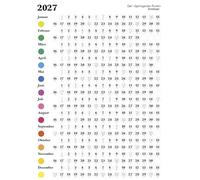 Der Springende Punkt weiß 2027: Design-Wandkalender 57,5x81 cm von Michael Domberger mit 365 gestanzten Punkten und Farbwechsel