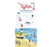 Der Sylter Familienplaner 2026 - Margret Bernard: Familienkalender mit 5 Spalten. Liebevoll illustrierter Familien-Wandkalender mit Schulferien. Sylt-Kalender 2026.