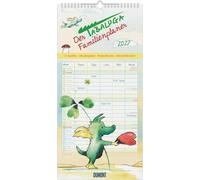 Der Tabaluga Familienplaner 2027: Familienkalender 22x45 cm mit 5 Spalten, Helme-Heine-Illustrationen, Feiertagen & Mondphasen, ideal für Familie, Schule, Kita & Hobbys