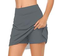 Der Von Nebenan Damen Casual Solid Tennisrock Yoga Sport Active Rock Shorts Rock Rock Shorts Rock Volant Damen, gris, M
