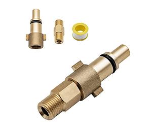 DERASL Kit adaptador universal para lavadora a presión, rosca macho y conector de cañón de espuma de 1/4 pulgadas, compatible con Nilfisk para aplicaciones de lanza de espuma de nieve y jabón