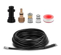 DERASL Kit de Manguera para Limpieza a Presión de Kärcher 15M, 180 Bar 2610 PSI de Manguera de Drenaje, Incluye Adaptadores para Karcher K2-K7 y LAVOR