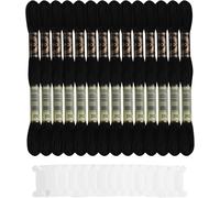 Derayee 14 hilos bordados de punto de cruz negro con tarjeta de alambre,hilo brasileño Kit,hilo de algodón,hilo bordado,suministros de ocio creativos 8M