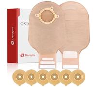 DERAYMI 30 bolsas convexas de dos piezas para ostomía, accesorios para estoma, 15 - 57 mm, bolsas de colostomía para piel de estoma que está presionada y boca abajo (20 bolsas, 10 bandejas convexas