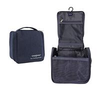 Derbway Bolso de Tocador con Ganchos, Neceser para Viaje Impermeable, Bolsillos Múltiples para Varios Artículos - Azul