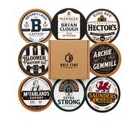 Derby County - Juego de 8 posavasos para cerveza de fútbol americano | Juego de regalo para fanáticos de los carneros | Diseños inspirados en DCFC | Relleno de calcetín de cumpleaños y Navidad |