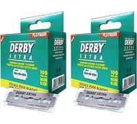 Derby Extra Mini - 200 cuchillas de afeitar de doble filo (2 cajas de 100)