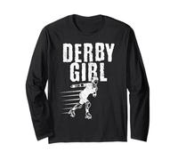 Derby Girl Roller Derby Patinador Pista Queen Manga Larga
