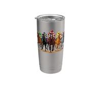 Derby Horse Racing Caballos Ecuestre Jinete Jockey Track Vaso térmico de acero inoxidable de doble pared