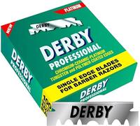 Derby Professional - 100 cuchillas de afeitar de un solo filo para navaja de barbero