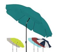 Derby Sombrilla I Sombrilla redonda para playa, balcón y terraza I Parasol regulable en altura I Con protección UV I Sombrilla plegable estable I Sombrilla de playa
