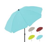 Derby Sombrilla redonda para playa, balcón y terraza I Parasol regulable en altura I Con protección UV I plegable estable