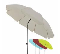 Derby Sombrilla redonda para playa, balcón y terraza I Parasol regulable en altura I Con protección UV I plegable estable