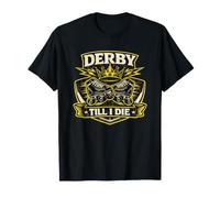Derby Till I Die Ruedas Derby Quad Disco Patines Patinador Camiseta