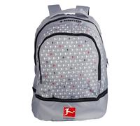 Derbystar Bundesliga v22 - Mochila Unisex para Adultos, Color Gris, Negro, Rojo, 50 x 29,5 x 17,5 cm