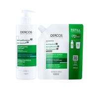 Dercos Anticaspa DS Champú Cabello Normal a Graso 390ml + Recambio