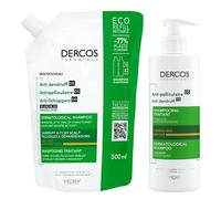 Dercos Champô Anti-Caspa Seca 390ml + Refill 390ml (40% Desconto)