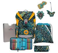 DerDieDas ErgoFlex Dino Time - Juego de 5 Mochilas Escolares, Verde