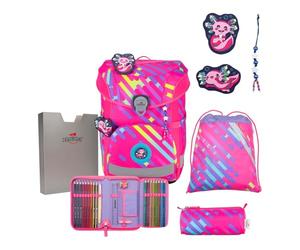 DerDieDas ErgoFlex Easy Exklusiv Neon Schulranzenset 5-Teilig Punkie