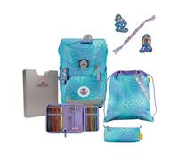 DerDieDas ErgoFlex Easy LED Juego de mochilas escolares 5 piezas azul