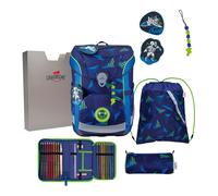 DerDieDas ErgoFlex Easy LED Juego de mochilas escolares 5 piezas azul