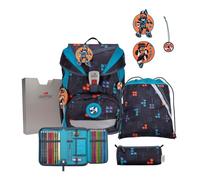 DerDieDas ErgoFlex Ninja Fighter - Juego de 5 Mochilas Escolares, Azul