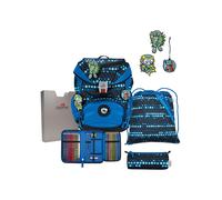 DerDieDas ErgoFlex Superflash Juego de mochilas escolares 5 piezas azul