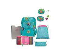 DerDieDas Juego de mochilas escolares ErgoFlex Exklusiv Superflash 5 piezas Paradise azul