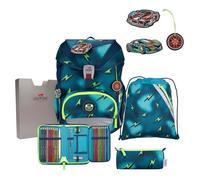 DerDieDas ErgoFlex Superlight Magic Light - Juego de 5 Mochilas Escolares, Azul