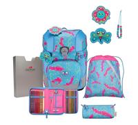 DerDieDas ErgoFlex Tiny Happy Pixel - Mochila Escolar (5 Unidades), Azul