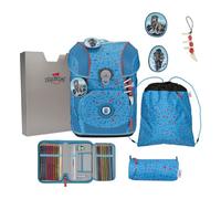 DerDieDas ErgoFlex Tiny Juego de mochilas escolares 8 piezas azul
