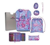 DerDieDas ErgoFlex Tiny Juego de mochilas escolares 8 piezas lila