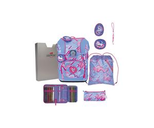 DerDieDas ErgoFlex Tiny Juego de mochilas escolares 8 piezas lila