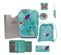DerDieDas ErgoFlex Tiny Juego de mochilas escolares 6 piezas verde