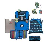 DerDieDas ErgoFlex Tiny Superflash Blue Robot - Juego de 5 Mochilas Escolares, Azul
