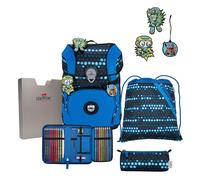 DerDieDas ErgoFlex Tiny Superflash Juego de mochilas escolares 6 piezas azul