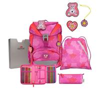 DerDieDas Juego de mochilas escolares ErgoFlex 5pcs. fucsia
