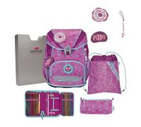 DerDieDas Juego de mochilas escolares Ergoflex Superlight 5pcs. rosa