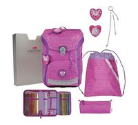 DerDieDas Mochila Escolar ErgoFlex Easy Set 6 -Piezas Purple Unicorn Rosa
