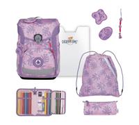 DerDieDas mochila escolar ErgoFlex Easy Set 6 -piezas Safari Vibes rosa